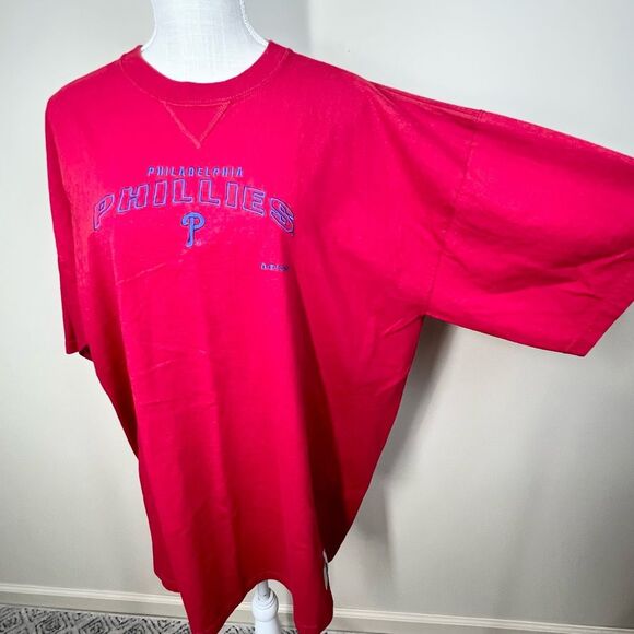 Russell Athletic Pro Cotton Embroidered Philadelphia Phillies 2002 Tee Shirt XL - Picture 3 of 10